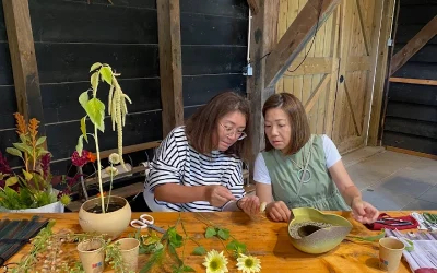 Ikenobo- workshop in de pluktuin